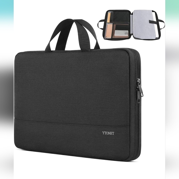 Ytonet Laptop Sleeve Case 17 17.3" Water Resistant Cover TSA Travel Bag NWOT - Picture 1 of 11